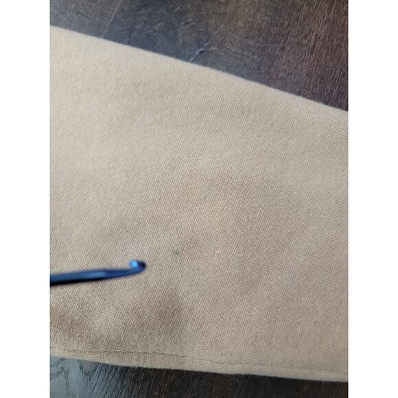 LUNYA Sweater Womens Sz Small Tan Crop Cozy Cotton Silk Pullover - Picture 8 of 11